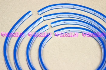 

30CM 40CM 50CM 60CM 80cm 100cm Blue Plastic Stadtler Serpiform Ruler Foot Snake Tape Measure Curve Drawing Feet Serpentine Soft