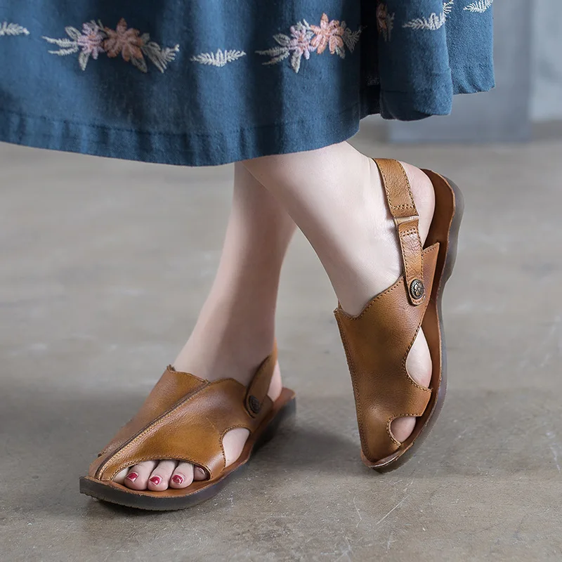 branded flat sandals