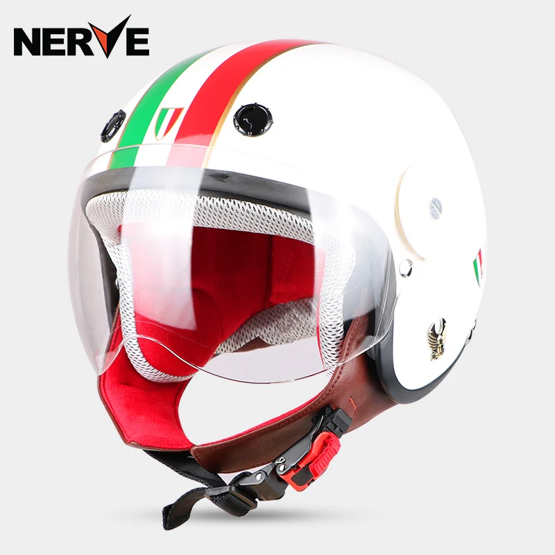 NERVE kids шлем vesp moto W козырек с открытым лицом 3/4 rcycle для мотокросса Capacete Casco jet Ретро
