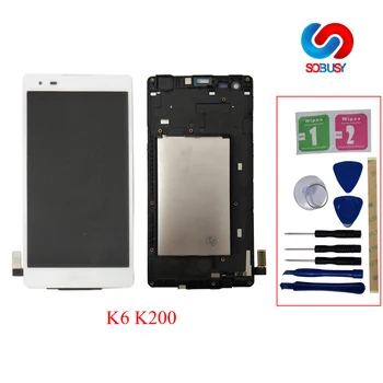 

100% tested lcd For LG K6 Touch Screen LCD Display X Style K200 K200DSF K200F K200MT ecram Monitor Digitizer Assembly with Frame