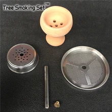 1 шт. Горячая Keramische Shisha Tabak Kom Voor водяные+ Metalen Shisha Houtskool Houder Met Handvat аксессуары для кальяна поставки