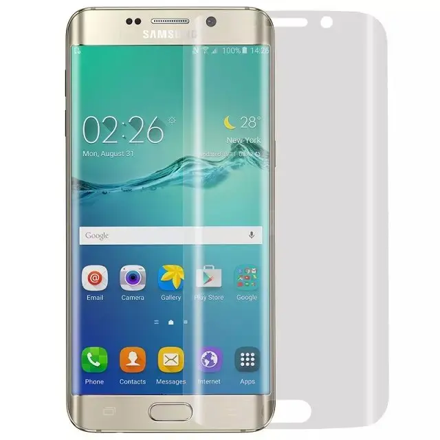 S7 edge полноэкранная прозрачная пленка для экрана спереди + сзади полноразмерная