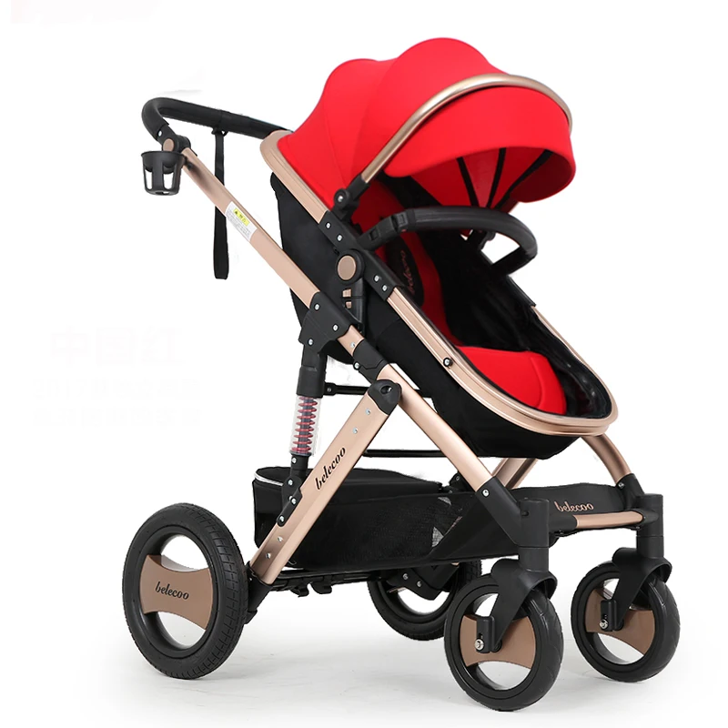 Beleco bebe детская коляска высокая посадка автомобиль Можно присесть две руки