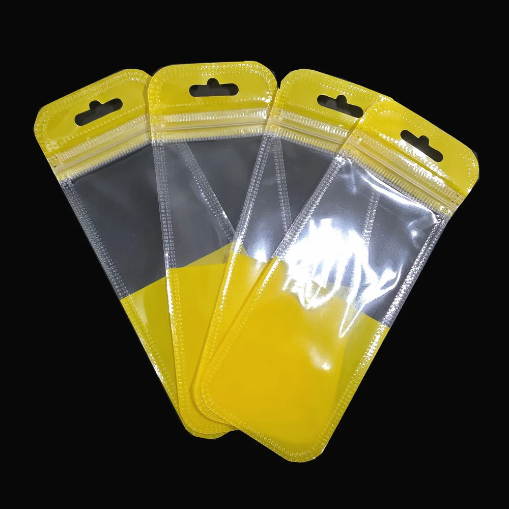 透明自封袋(挂孔)黄 AA