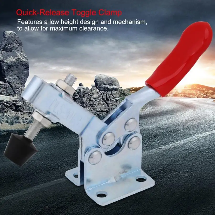 

4Pcs GH-201-b Holding Capacity 90Kg Antislip Workholding Clamp Clip Metal Horizontal Quick Release Toggle Clamps For Fixing Work