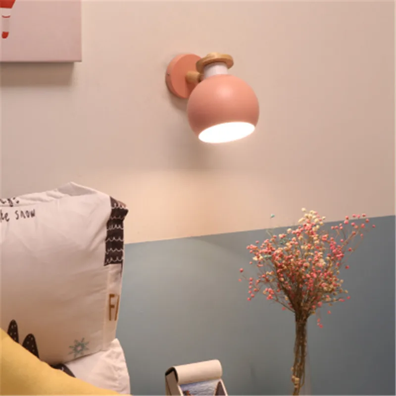 Nordic твердой древесины бра Современный яркие светодиодные Настенные ...