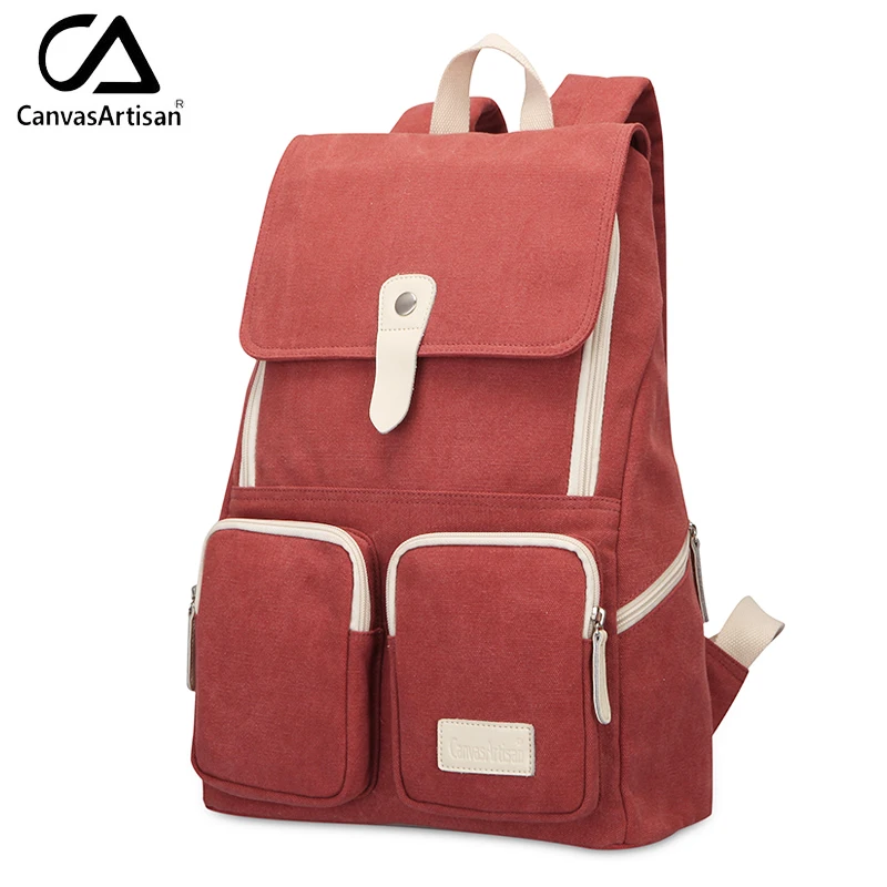 

Fashion Women Canvas Casual Backpack Sweet Pretty School Bags Large Capacity High Quality Female Travel Bag Backpacks for Girls