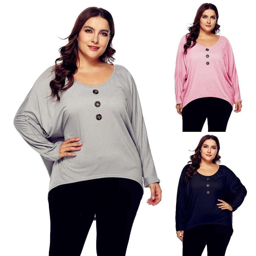 

2019 Long Sleeve Cotton Tops Women Blouses Spring Winter Cottom Loose Elegant Sexy Pullovers Sweater Large Big Plus Sizes Shirts