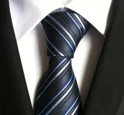 2017 классические Дизайн Галстуки 8 см стильные Бизнес галстук господа тканые Gravata диагональные полосы