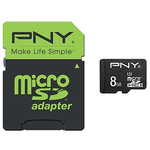 Pny Performance, 8 ГБ, MicroSDHC, Class 10, UHS-I, 50 МБ/с. S, черный