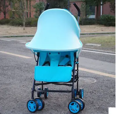 

Infant Shade Rain UV Black&Blue Sun Shade Canopy Extender for Single Strollers Baby trolley awning Valance