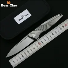 Bear Claw Radiation Flipper folding knife M390 blade Titanium handle outdoor Tactical hunting camping survival pocket EDC tools