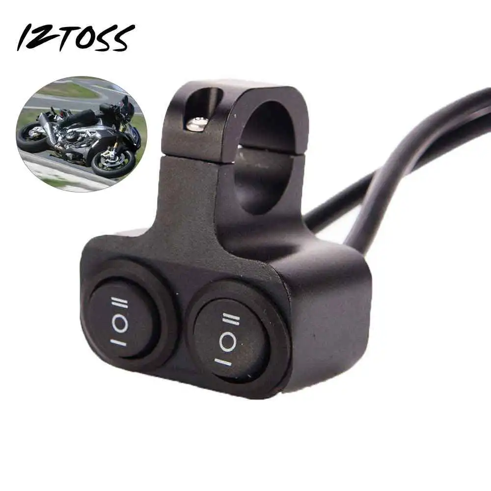 10A Motorcycle CNC Aluminum Alloy Switch 2 Way 2Gear Headlight Switch Motorcycle Switches in