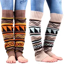 Зимние женские гетры, вязаный носок, ботинки с кружевной отделкой по верху, гетры с отделкой в богемном стиле, чулки, гольфы