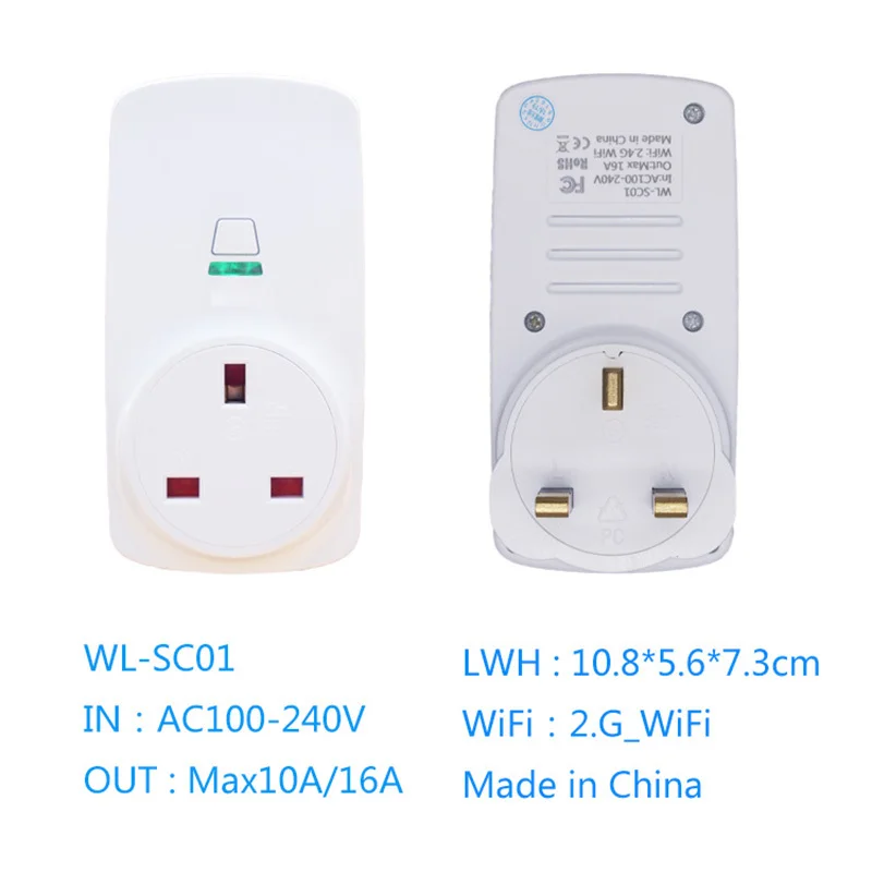 Великобритания/США/ЕС штепсельная вилка Smart Wifi светодиодный светильник с
