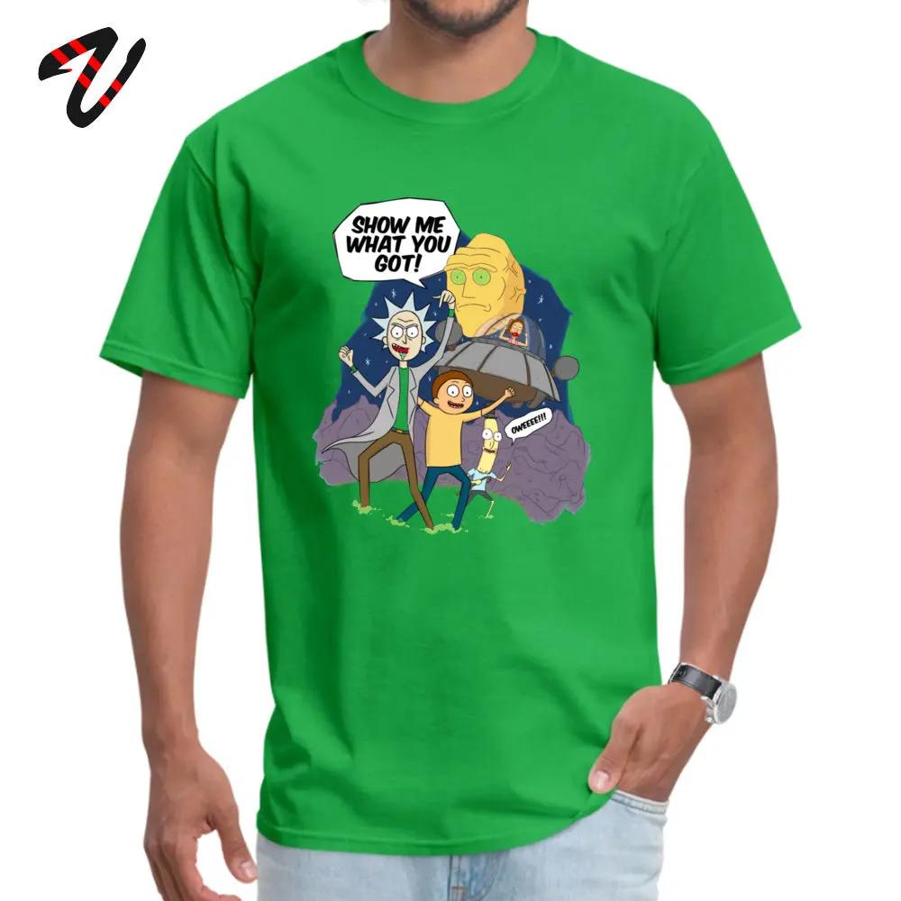 cosie Top T-shirts for Men Normal Summer Tops & Tees Short Sleeve 2019 Normal Clothing Shirt Crew Neck 100% Cotton Show me what you got -27863 green