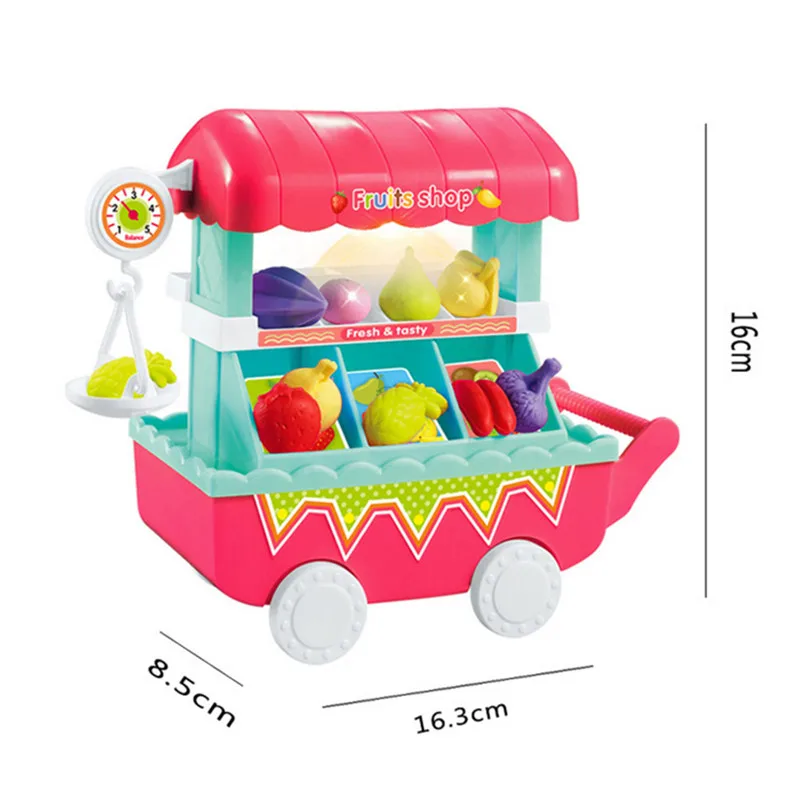 Детский игровой дом игрушка Моделирование тележка мини овощи и фрукты Супермаркет Детские игрушки играть дома детские игрушки