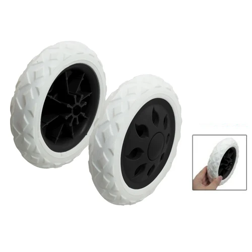 

Hot 2 Pcs Black White Hot Wheel Design Travelling Luggage Cart Wheels