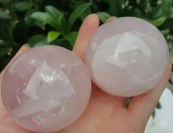 

NATURAL PRETTY ROSE QUARTZ CRYSTAL SPHERE BALL+stand 60mM