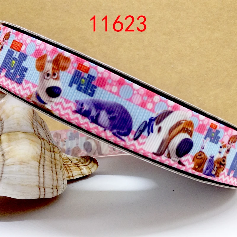 

Free shipping 50 yard per size pets printed grosgrain ribbon 11623