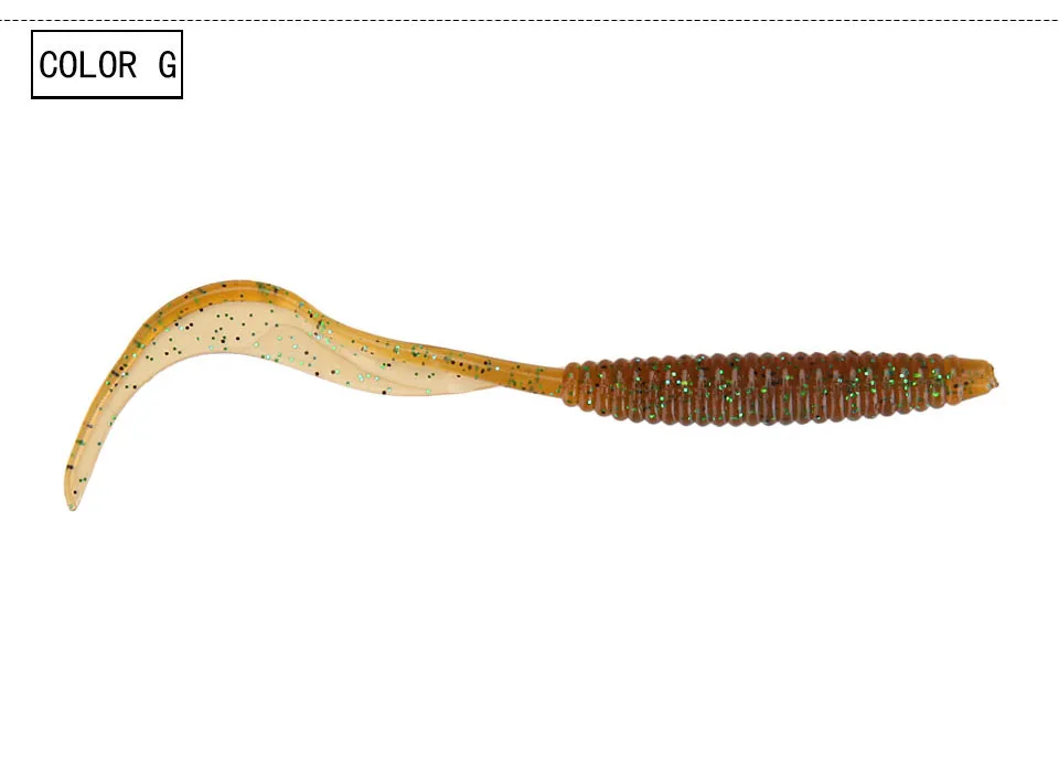 Ходить рыбы 8 шт./упак. 120 мм/2,4 г рыболовные приманки силиконовые мягкие приманки классический червь Тип с длинным хвостом ярко искусственная приманка