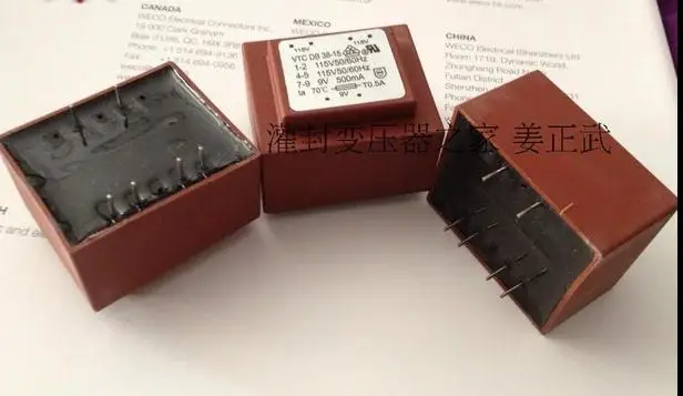

50PCS The original IQAir DB 38-15 115V*2 9V 500mA transformer US version appliance encapsulated transformer