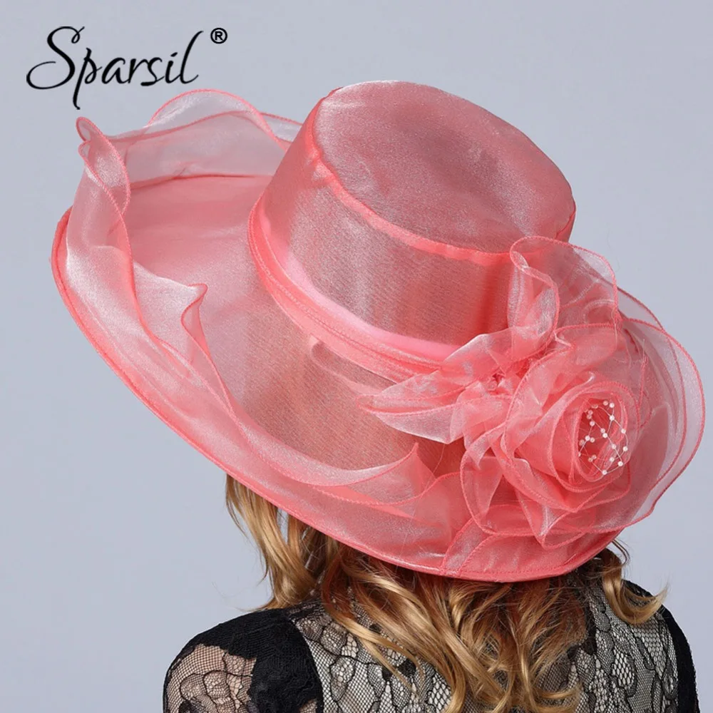 Sparsil النساء الصيف الحرير قبعة الشمس واسعة حافة الأزهار القبعات الزهور مرن أقنعة الإناث أنيقة البحر الشاطئ قبعات الشمس واقية قبعة Sparsil النساء الصيف الحرير قبعة الشمس واسعة حافة الأزهار القبعات الزهور مرن أقنعة الإناث أنيقة البحر الشاطئ قبعات الشمس واقية قبعة