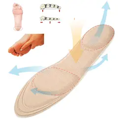 PUTIMI мягкие 5 пара обуви колодки арки Поддержка Уход за ногами ортопедические подкладка под ножки губка педикюра противоскользящие стельки