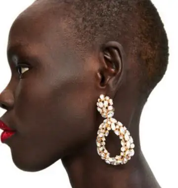 

New Vintage ZA Multicolored Round Drop Earrings For Women Metal Dangle Shiny Christmas Gift Jewelry Trendy Bohemian Hot