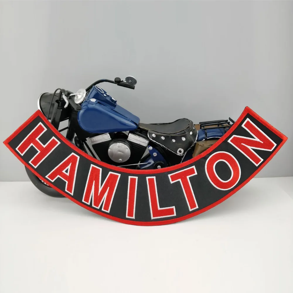 MONTAGE HAMILTON RED DEVILS BOTTOM ROCKER EMBROIDERED IRON ON FOR CLOTHING BACK PATCH BADGE (3)