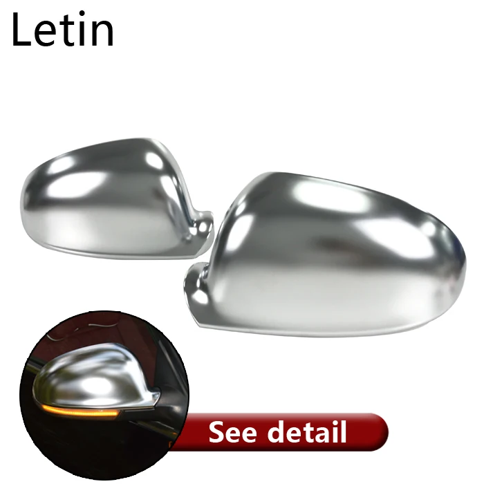 

Not the cheap garbage!! Scrub Rear View Mirror Cover side mirror case Chrome Matt Cover For VW Passat B6 R36