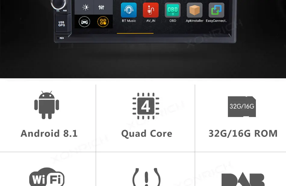 Discount Xonrich Autoradio 2 din Android 8.1GPS Head Unit For Nissan X-trail Juke Qashqai Multimedia Audio Stereo Tape Recoder Navigation 1