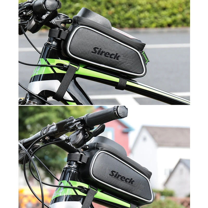 Sireck MTB Bike Bag Waterproof Bicycle Frame Saddle Bag 6.0'' Touchscreen Phone Case Cycling Handlebar Bag Bicycle Accessories