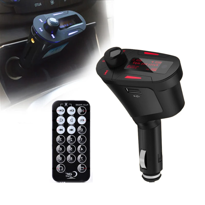Автомобильный MP3-плеер беспроводной громкой связи FM передача радио адаптер USB SD MMC автомобильное зарядное устройство Автомобильный комплект MP3-плеер модулятор Автомобильный стерео