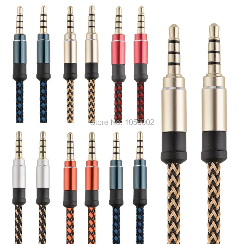 Free Shipping 1000pcs/lot 1.5M 3M 3.5mm jake male to male Stereo Car