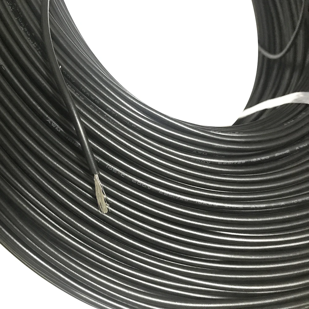 20 м UL1015 ПВХ Луженая Медь многожильный провод шнур 600 в 18AWG черный 0 75 мм2 лампа