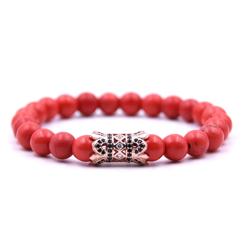 

Kang hua 2019 popular 5 color 8mm stone Dazzling Bracelet Pave CZ Rose gold Flower tube Bracelets for Men&Women Jewelry gifts