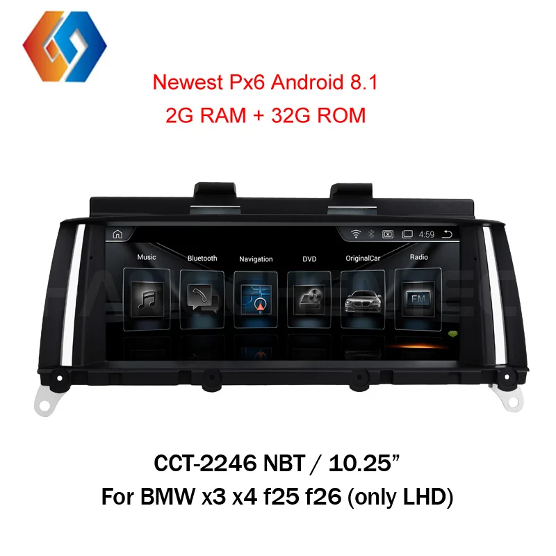 10 25 дюймов Android 8 1 для BMW X3 F25 X4 F26 НБТ gps навигации Автомобильный мультимедийный