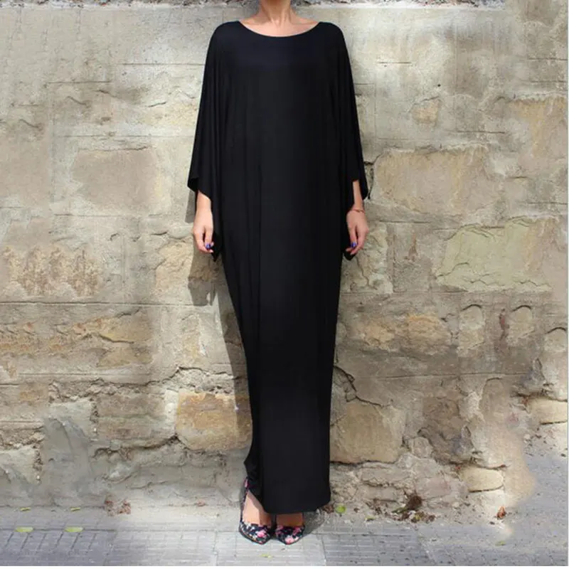 plus size M~XXL New arab Elegant Loose Abaya Kaftan Islamic Fashion Muslim...