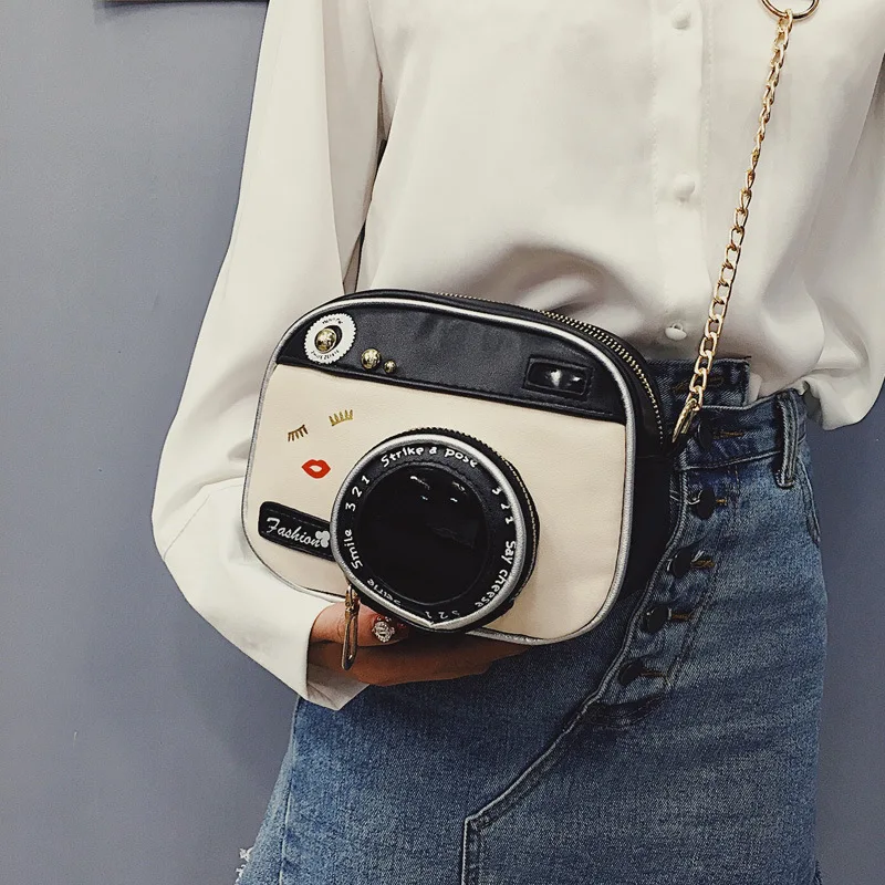 

Ladies bag 2019 ladies camera bag ladies handbag chain slung female Messenger bag zipper creative jewelry packaging display