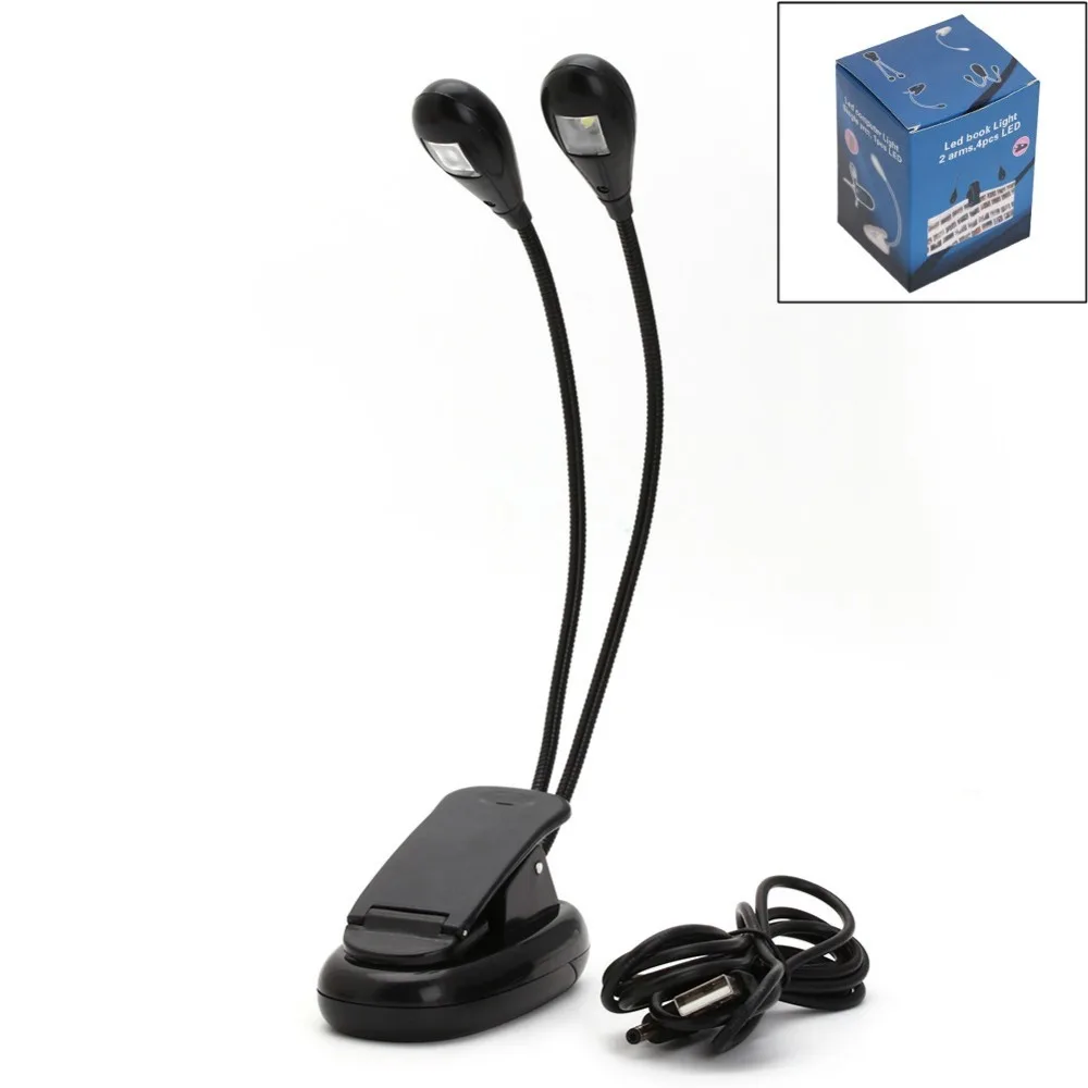 Clip On LED Light Book Braccio Lampada di Lettura Del Computer Portatile Music Stand Tablet PC iPad Travel