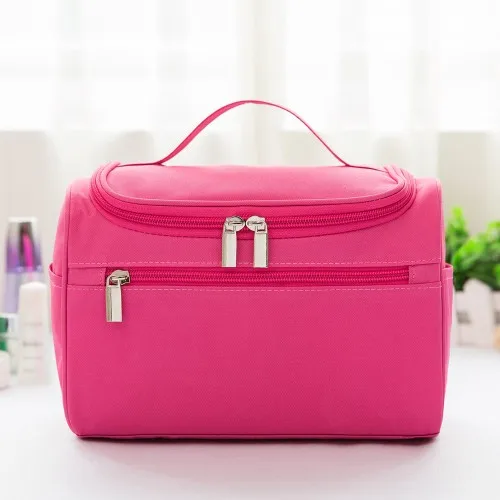 Bokinslon, женские косметички, модная нейлоновая многофункциональная сумка для хранения, женская сумочка для туалетных принадлежностей, большая ВМЕСТИТЕЛЬНОСТЬ - Цвет: Rose red