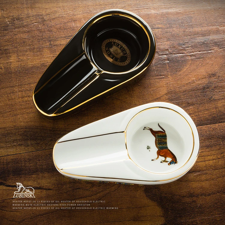 Lubinski сигарная пепельница Курение сигар аксессуары классический творческий из европейской керамики картина Портативный бытовой пепельница для сигарет