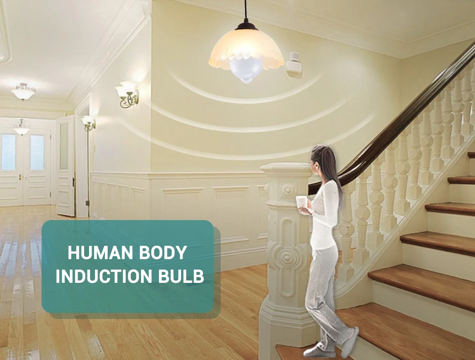 pir motion sensor night light bulb E27 B22 (1)