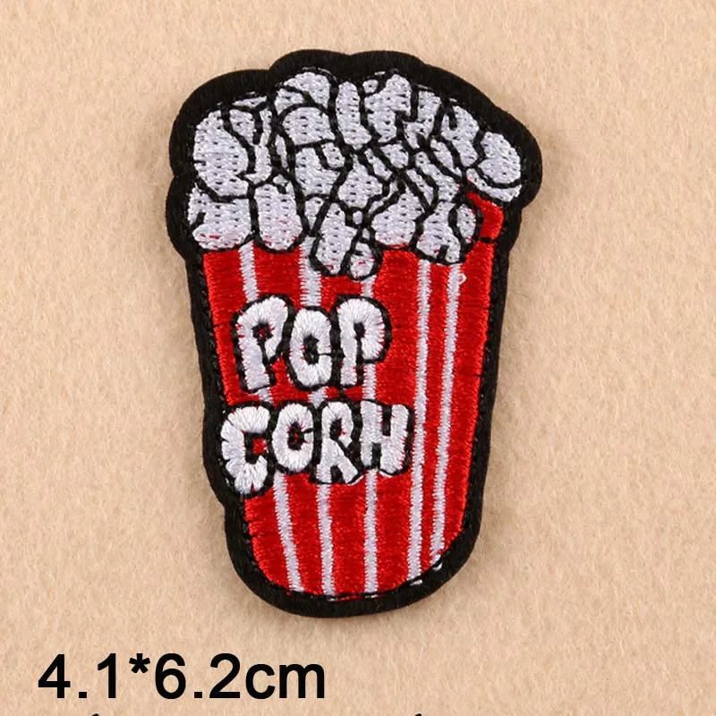 Cartoon Pop Corn Popcorn Iron On Patch Clothes Patch For Clothing Boys