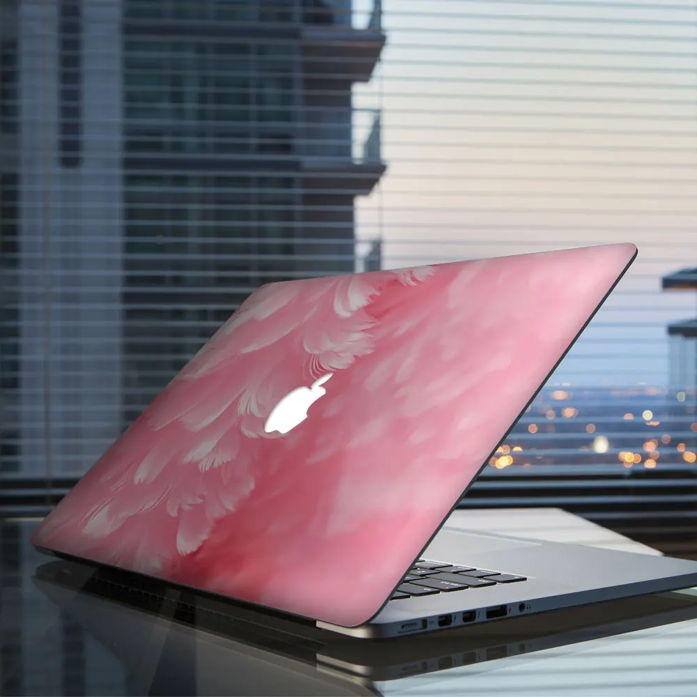 Розовый перо Виниловая Наклейка для DIY MacBook Air Pro retina 11 13 15 дюймов наклейка для Mac ноутбук полное покрытие кожи стикер