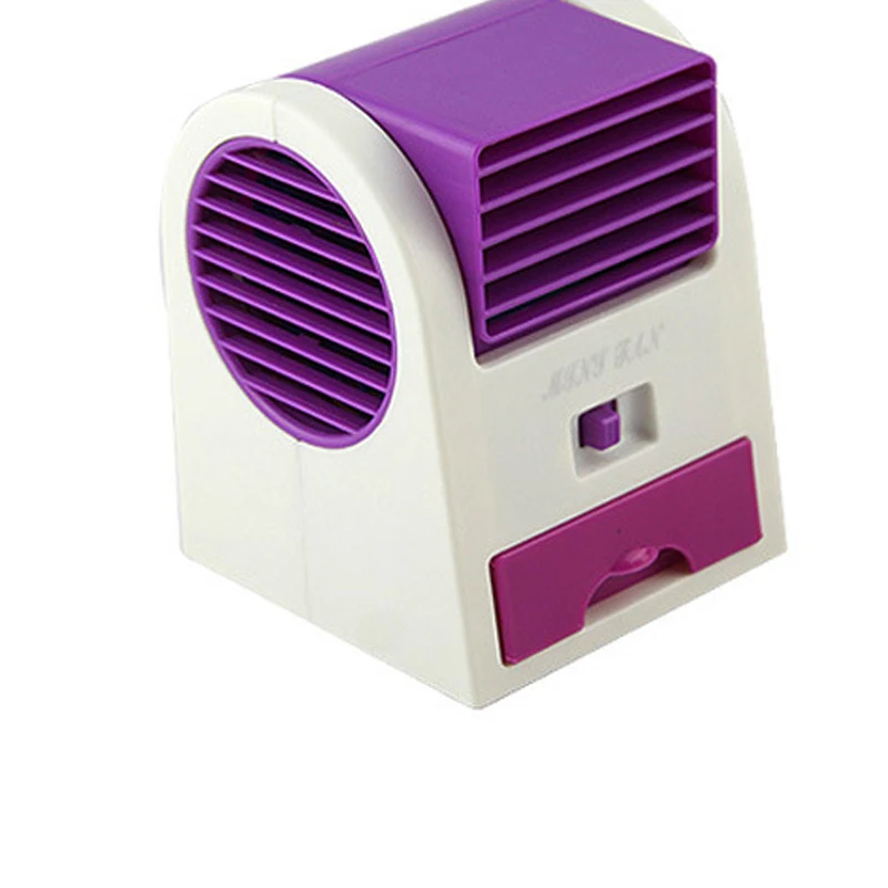 Ventilador Baterías portátiles ventilador sin cuchilla de aire acondicionado ventilador portatil batería abanicos aromaterapia ventilador plástico leque