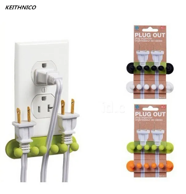 

2Pcs/Set Cable Winder For Office Computer Mouse USB Cable Organizer Management Wire Storage Device Plug Holder Organizer
