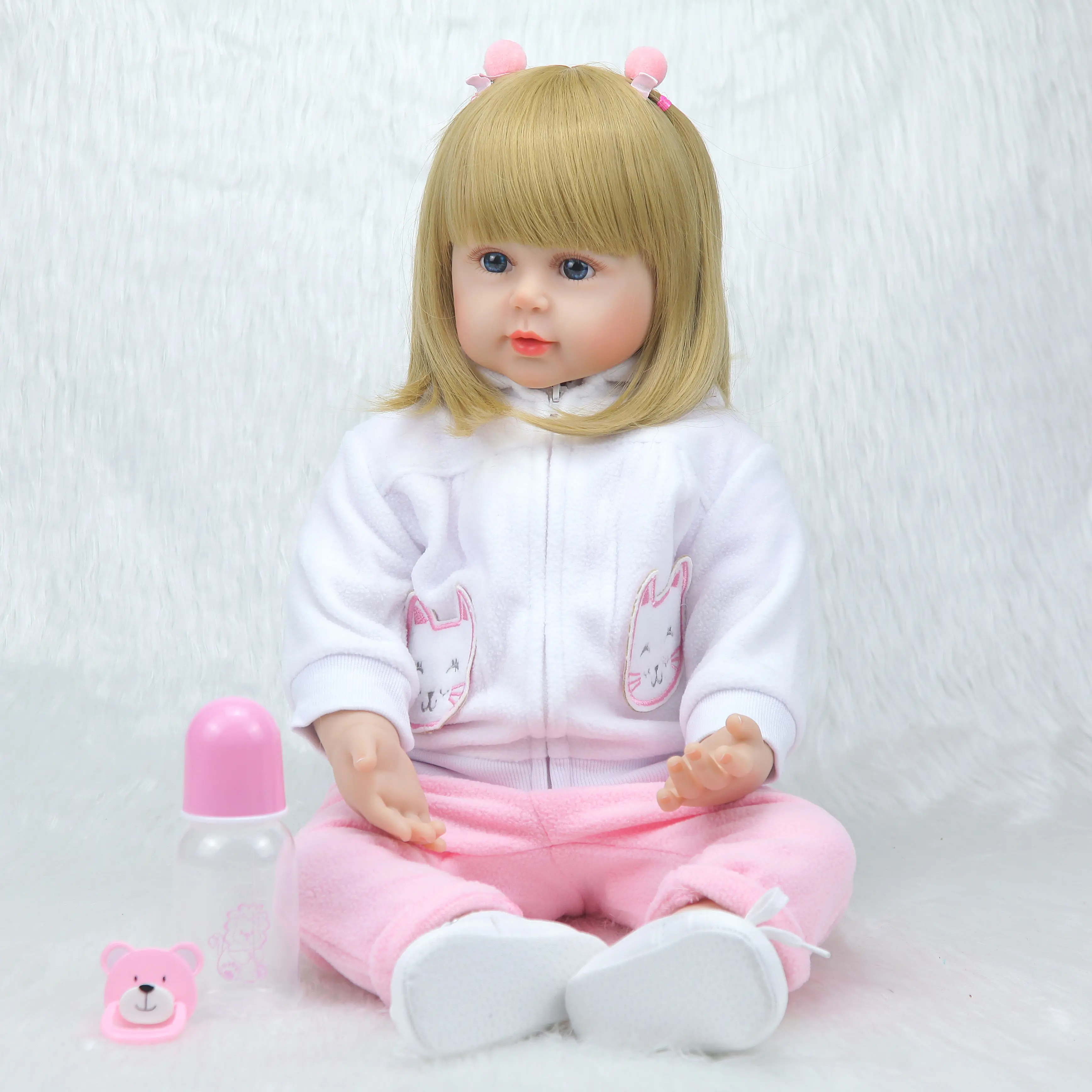 

Boneca Reborn 23 inch 58cm silicone vinyl body baby doll rebirth Bebe Realista fashion doll newborn realistic babe soft doll