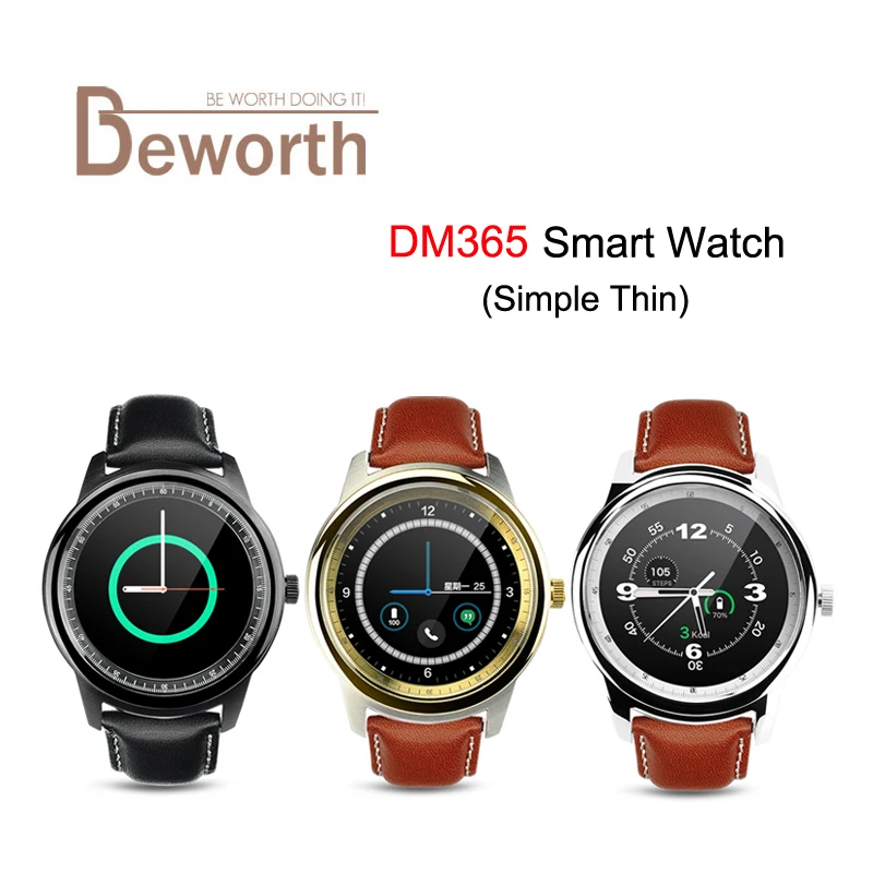 

DM365 Smart Watch MTK2502A Full HD IPS Capacitive Touch Screen Bluetooth 4.0 Support Android & IOS Smartwatch Upgrate of DM360
